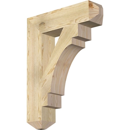 Ekena Millwork Merced Craftsman Rough Sawn Bracket, Douglas Fir, 6"W x 26"D x 34"H BKT06X26X34MRC04RDF